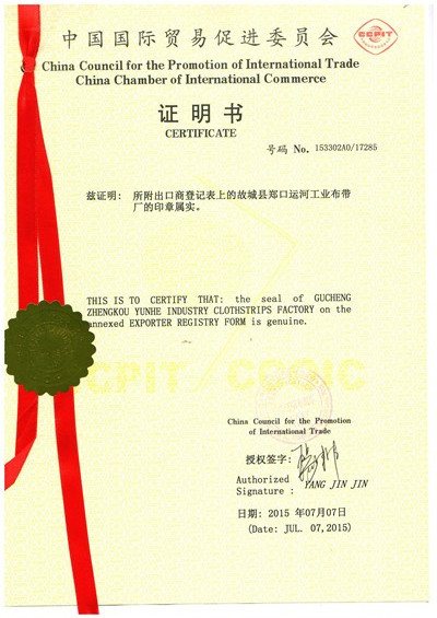 CCPIT Certificate